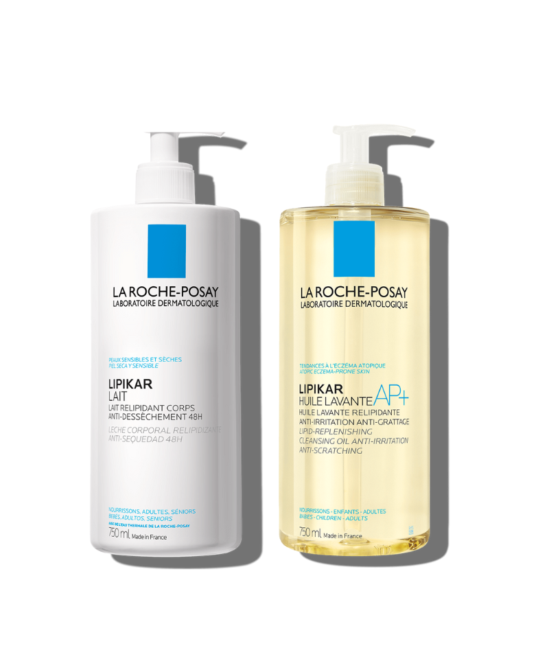 LA ROCHE POSAY Lipikar Leche 750 ml + Aceite Lavante AP+ 750 ml