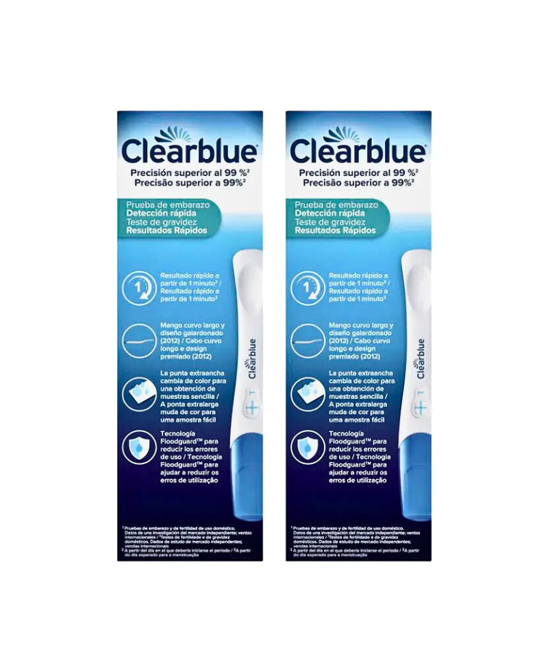 CLEARBLUE Pack Test analógico embarazo detección temprana 2 uds