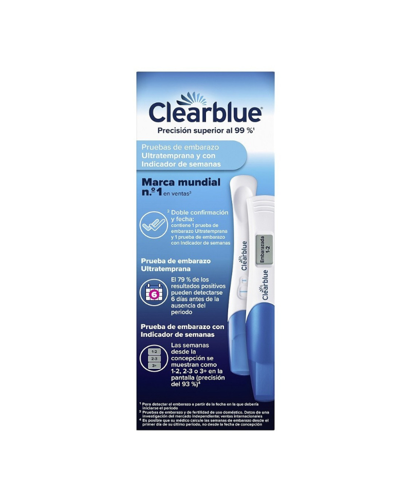 CLEARBLUE Pack Prueba de Embarazo Ultratemprana +  Indicador de semanas