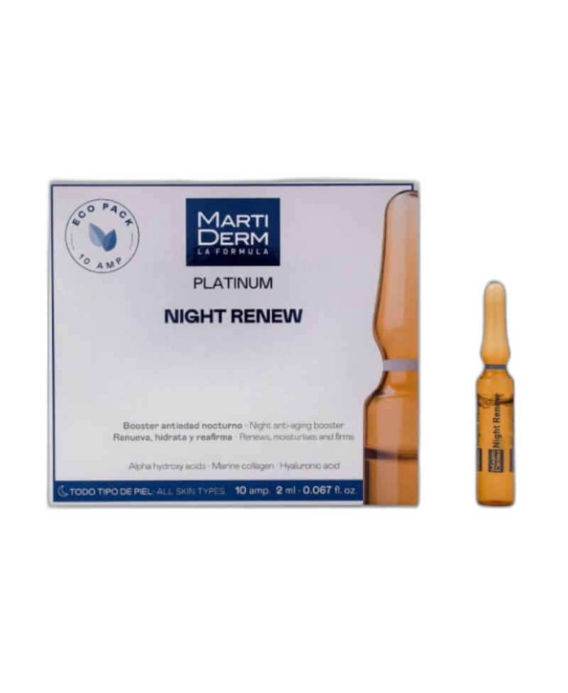 MARTIDERM Platinum Night Renew 10 Ampollas