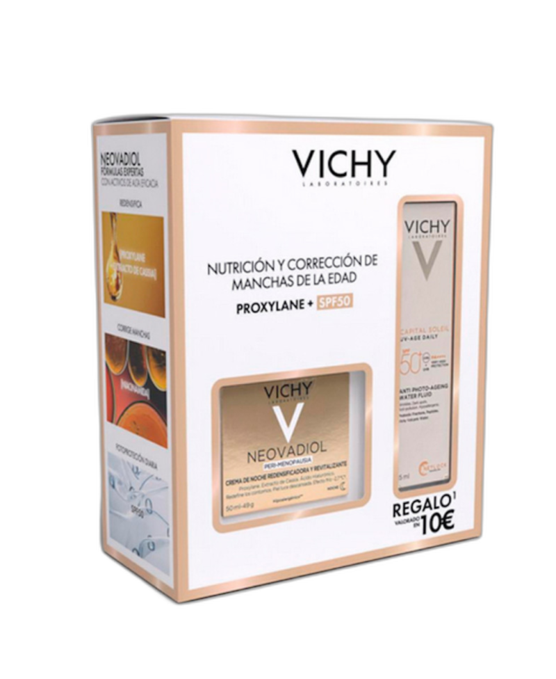 VICHY Neovadiol pack crema reafirmante antimanchas SPF50 50 ml + Regalo Vichy capital soleil SPF50 15ml