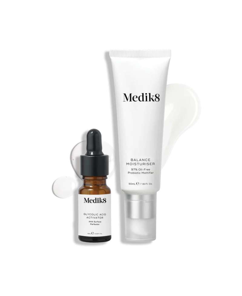 MEDIK8 Balance moisturiser 10 ml + Glycolic acid activator 50 ml