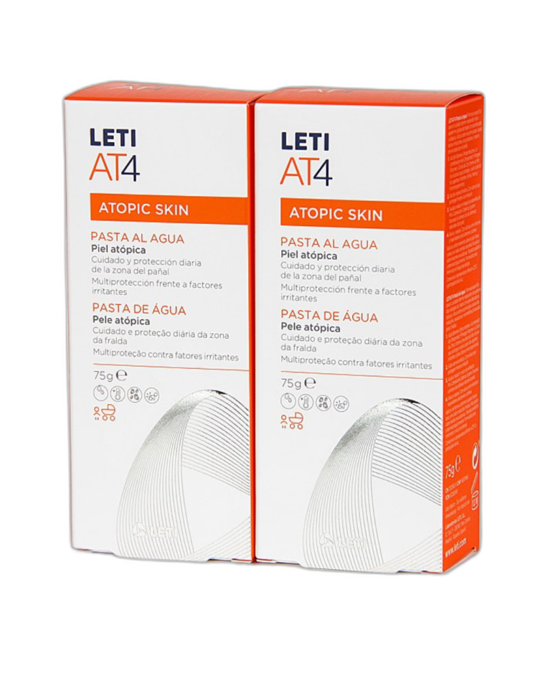 LETI AT4 Pack Crema Pañal Pasta al Agua 2 x 75 g