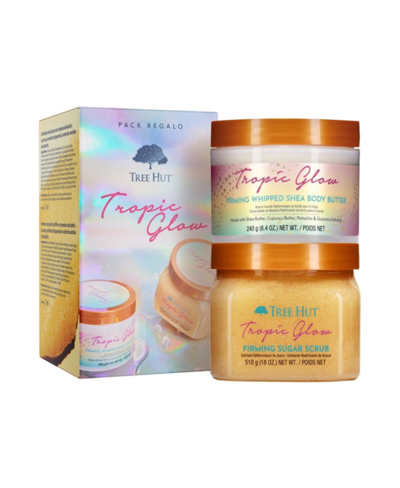 TREE HUT Pack tropic glow exfoliante de azucar 510g + manteca corporal 240g