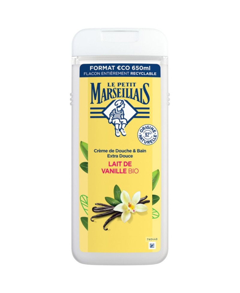 LE PETIT MARSEILLAIS Crema de Ducha Extra Suave Leche de Vainilla Bio 650 ml