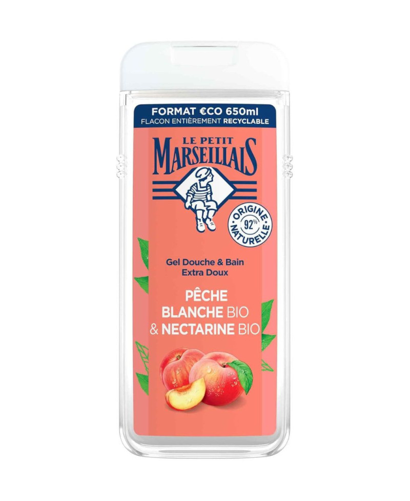 LE PETIT MARSEILLAIS Crema de Ducha Extra Suave Melocotón y Nectarina Bio 650 ml