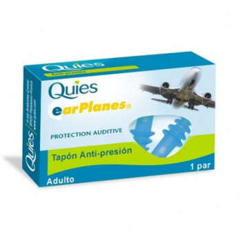 QUIES Tapones Oído Antipresión Earplanes Viajes Adulto 2 Unidades