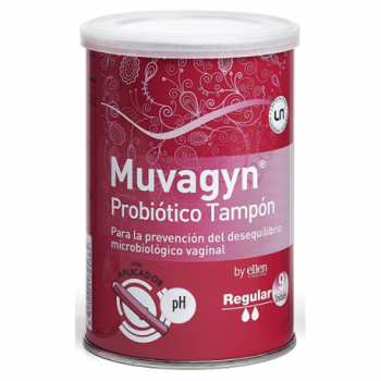 MUVAGYN Probiótico Tampón Vaginal Regular C/ Ap 9 Uds