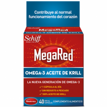 MEGARED 500 Omega 3 Aceite de Krill 30+10 Cápsulas