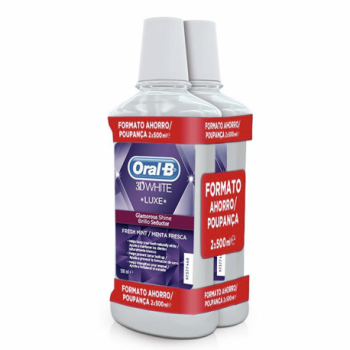 ORAL-B Colutorio 3D White Brillo Seductor 2 x 500 ml