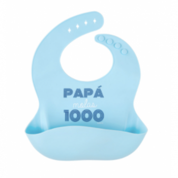 TUTETE Babero Silicona Azul Papá Molas 1000