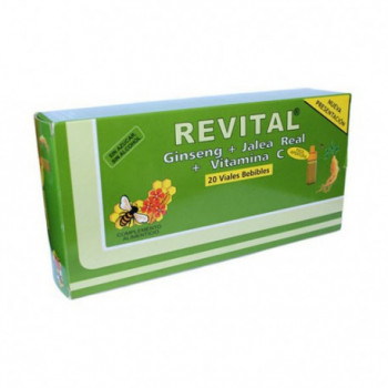 REVITAL Ginseng + jalea real + vitamina C 20 viales