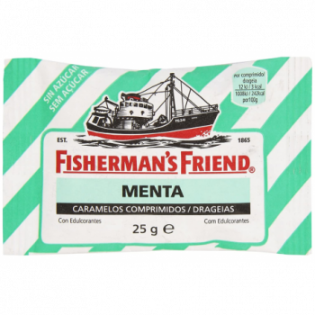 Caramelos fisherman's menta sin azúcar 25 g