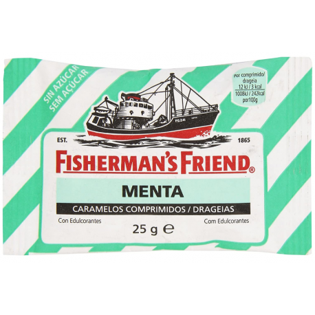 Caramelos fisherman's menta sin azúcar 25 g