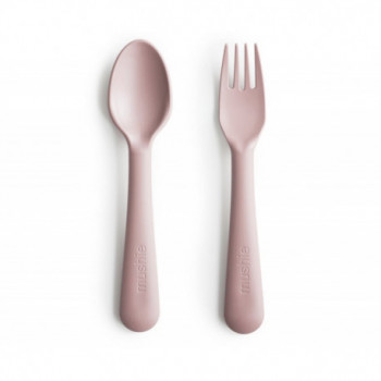 TUTETE CUBIERTOS MUSHIE BLUSH (ROSA) FORK+SPOON