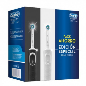 ORAL-B Vitality 100 Blanco Y Negro Pack 2 Uds