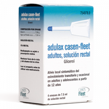 ADULAX 7,5  G SOLUCIÓN RECTAL , 4 ENEMAS DE 7,5 ML