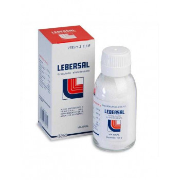 LEBERSAL GRANULADO EFERVESCENTE SABOR LIMON, 1 FRASCO DE 100 G