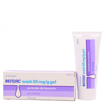 BENZAC WASH 50 MG/G GEL , 1 TUBO DE 100 G