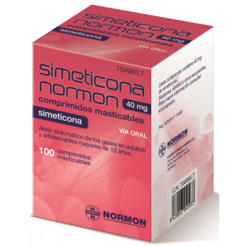 NORAFLAT 40 MG COMPRIMIDOS MASTICABLES, 100 COMPRIMIDOS