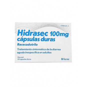 HIDRASEC 100 MG CAPSULAS DURAS , 10 CÁPSULAS