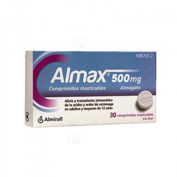 ALMAX 500 mg Comprimidos Masticables 30 comprimidos