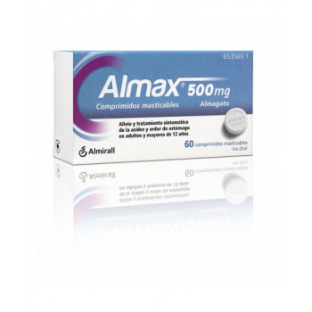 ALMAX 500 mg Comprimidos Masticables 60 comprimidos