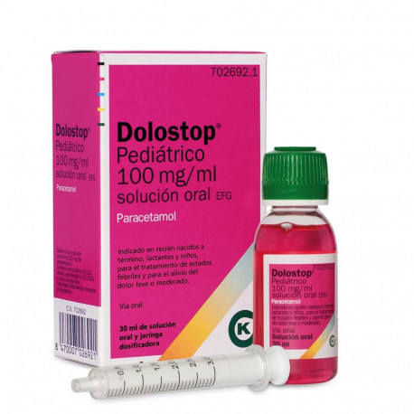 DOLOSTOP PEDIÁTRICO 100 MG/ML SOLUCION ORAL , 30 ML