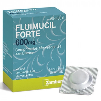 FLUIMUCIL FORTE 600 MG COMPRIMIDOS EFERVESCENTES , 20 COMPRIMIDOS