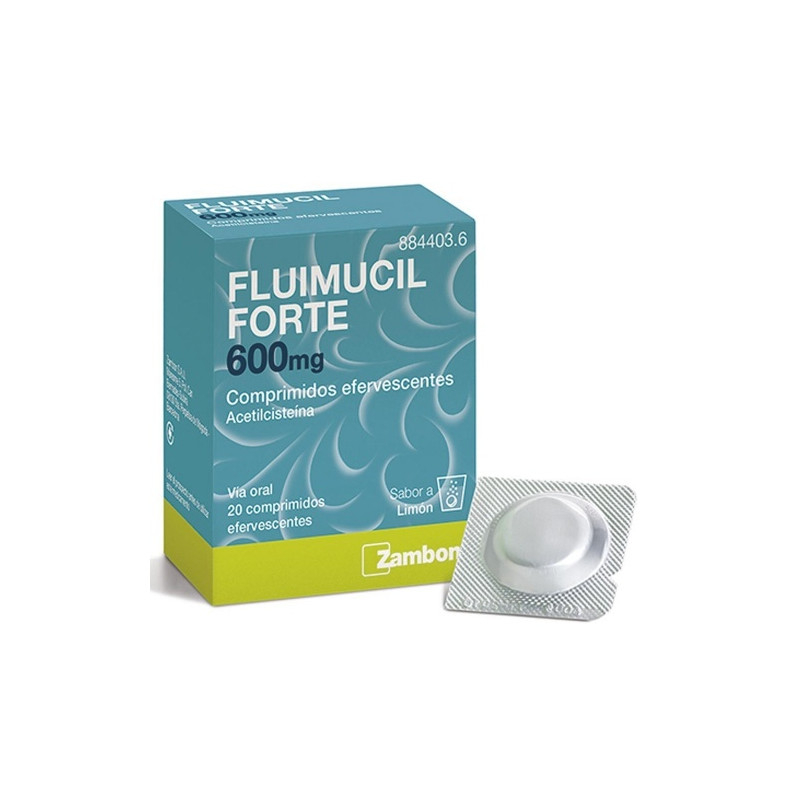 FLUIMUCIL FORTE 600 MG COMPRIMIDOS EFERVESCENTES , 20 COMPRIMIDOS