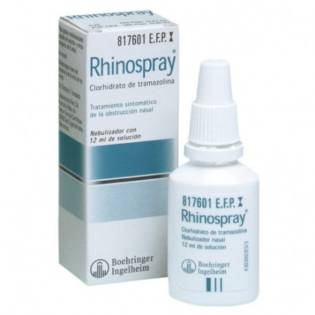 RHINOSPRAY 1,18 MG/ ML SOLUCION PARA PULVERIZACION NASAL , 1 ENVASE PULVERIZADOR DE 12 ML