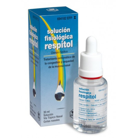 SOLUCION FISIOLOGICA RESPITOL 8,5 MG/ML GOTAS NASALES , 1 FRASCO DE 30 ML