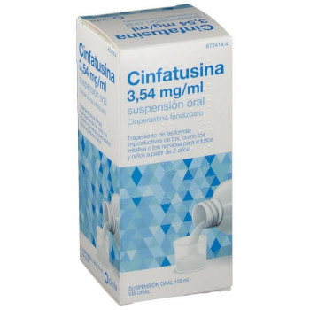 CINFATUSINA 3,54 MG/ML SUSPENSIÓN ORAL, 1 FRASCO DE 120 ML (VIDRIO)