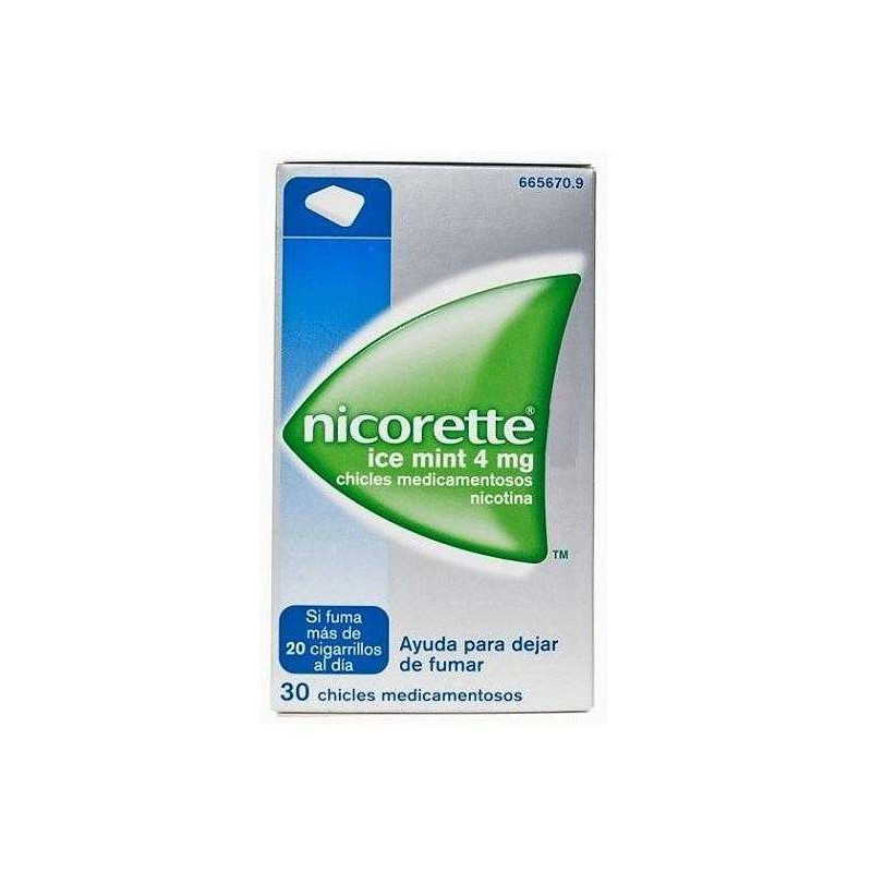NICORETTE ICE MINT 4 MG CHICLES MEDICAMENTOSOS, 30 CHICLES