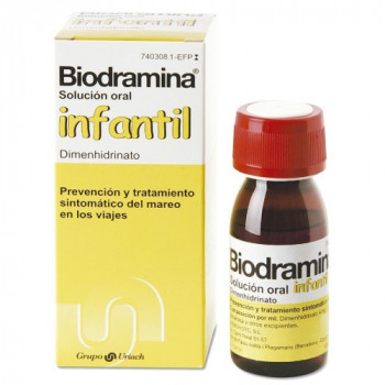 BIODRAMINA  INFANTIL 4 MG/ML SOLUCION ORAL , 1 FRASCO DE 60 ML