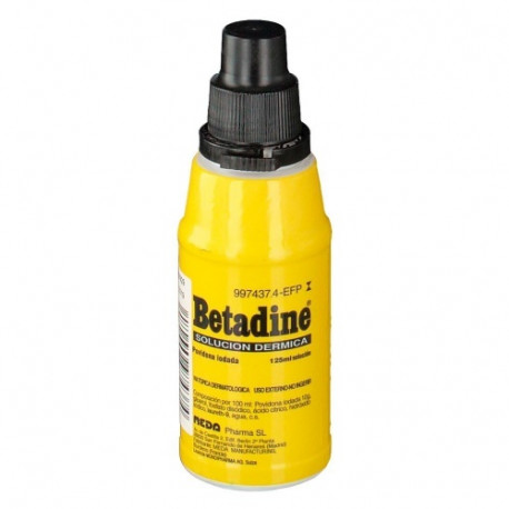 BETADINE 100 MG/ML SOLUCIÓN CUTÁNEA , 1 FRASCO DE 125 ML