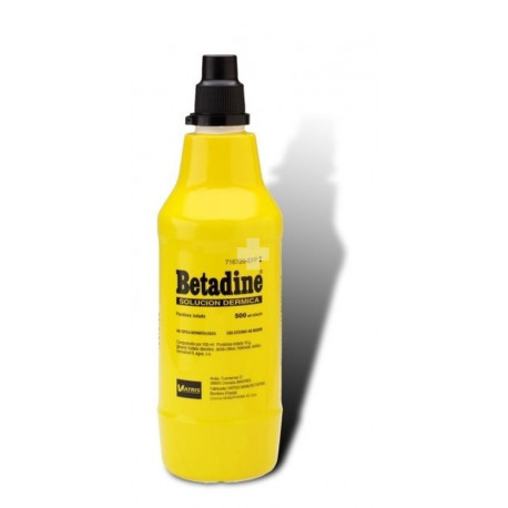 BETADINE 100 MG/ML SOLUCIÓN CUTÁNEA , 1 FRASCO DE 500 ML