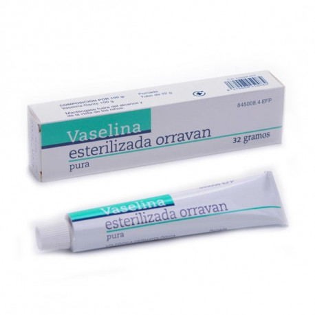 VASELINA ESTERILIZADA PURA ORRAVAN POMADA , 1 TUBO DE 32 G