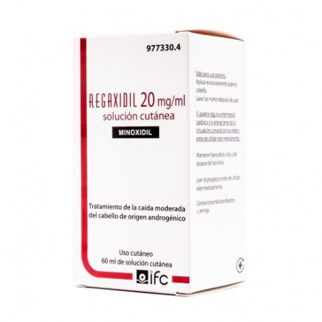 REGAXIDIL 20 MG/ML SOLUCION CUTANEA , 1 FRASCO DE 60 ML