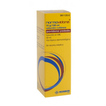 NORMOVIDONA 100 MG/ML SOLUCIÓN CUTÁNEA , 1 FRASCO DE 50 ML