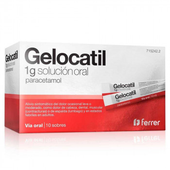 GELOCATIL 1 G SOLUCION ORAL,10 SOBRES