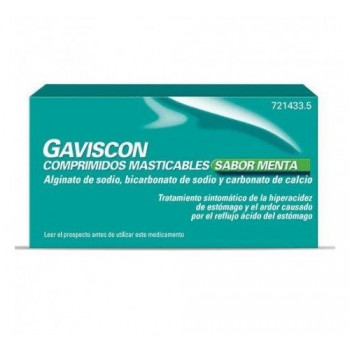 GAVISCON COMPRIMIDOS MASTICABLES SABOR MENTA,24 COMPRIMIDOS