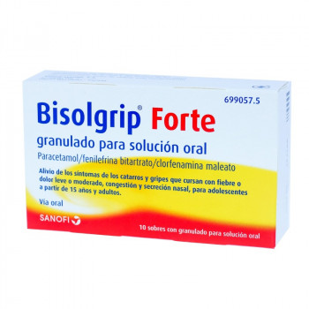 BISOLGRIP FORTE GRANULADO PARA SOLUCION ORAL , 10 SOBRES