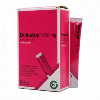 DOLOSTOP 650 MG SOLUCION ORAL, 10 SOBRES