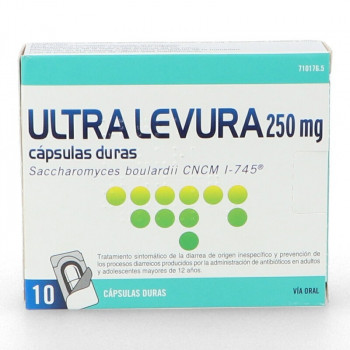 ULTRA-LEVURA 250 MG CAPSULAS DURAS , 10 CÁPSULAS