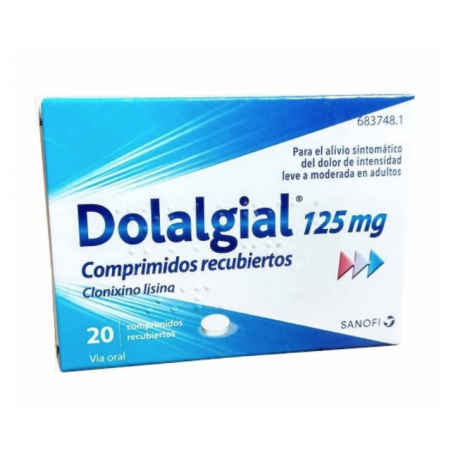 DOLALGIAL CLONIXINO LISINA 125 MG COMPRIMIDOS RECUBIERTOS , 20 COMPRIMIDOS