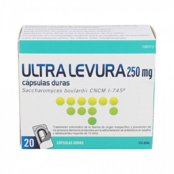 ULTRA-LEVURA 250 MG CAPSULAS DURAS , 20 CÁPSULAS