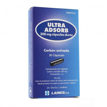 ULTRA ADSORB 200 MG CAPSULAS DURAS, 30 CÁPSULAS