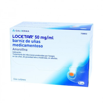 LOCETAR 50 MG/ML BARNIZ DE UÑAS MEDICAMENTOSO 1 FRASCO DE 5 ML (VIDRIO TIPO III)