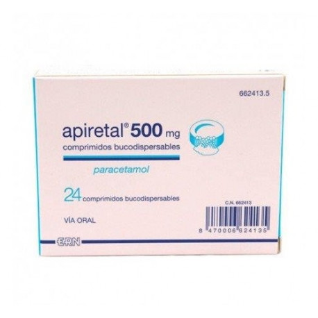 APIRETAL 500 MG COMPRIMIDOS BUCODISPERSABLES, 24 COMPRIMIDOS